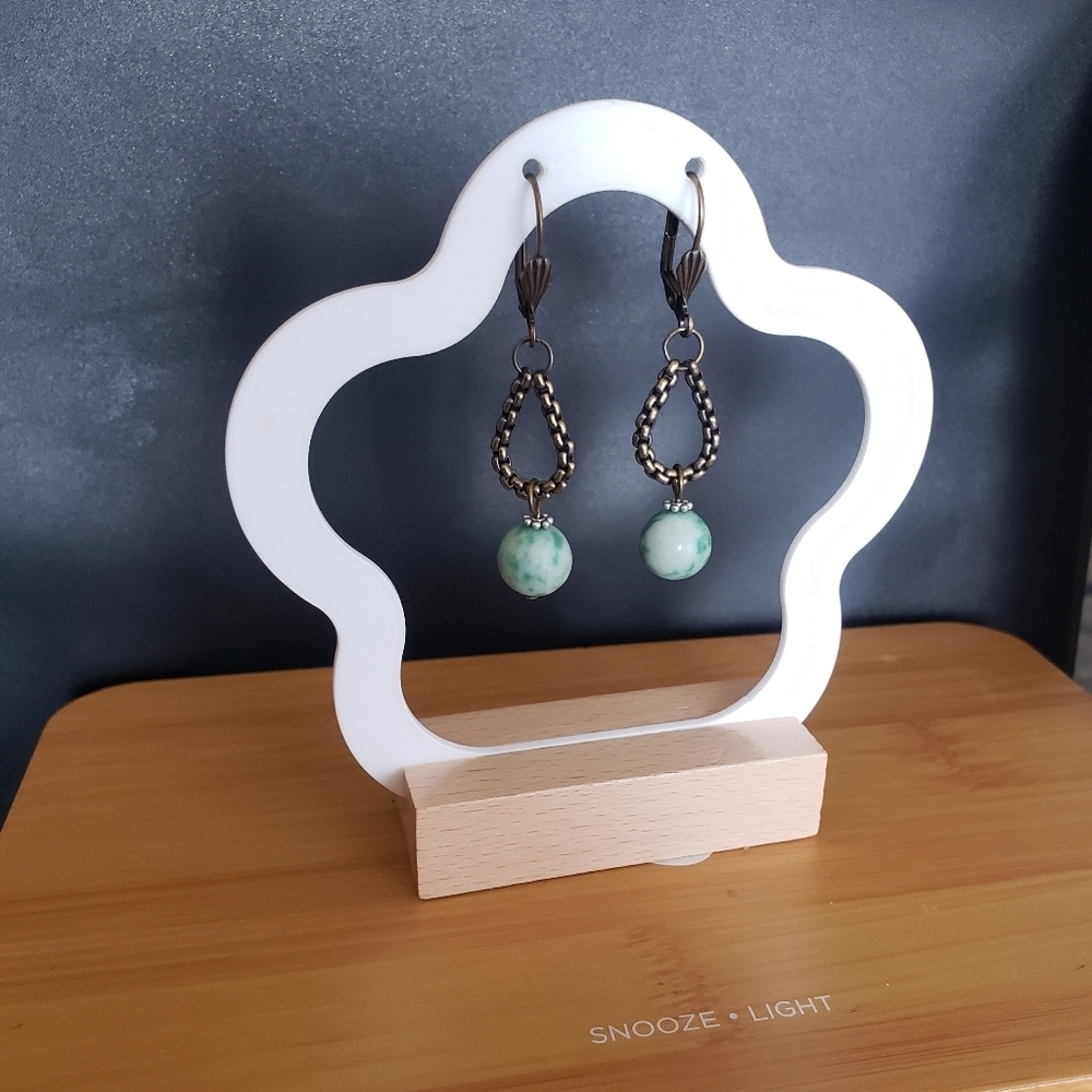 ❤ New Antique gold Elegant Turquoise Drop Earrings